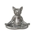thumbnail image 1 of Sagebrook Home Polyresin, 7" Yoga Cat, Silver, 1 of 1