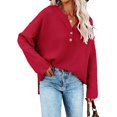 thumbnail image 3 of Wyzesi Chandails en Molleton pour Tout-Petits Collants Blancs Femmes Décontractés Manches Longues Tee-Shirts Graphiques Col Rond Chandails en Molleton Pull Tops pour Femmes Chandails en Molleton Col en V Chandails en Molleton Femmes Plus, 3 of 3