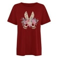 thumbnail image 4 of RKSTN Hauts pour Femmes Tendance 2024 Décontracté Ample Pâques Graphique Imprimé Blouse Hauts Mode Été Col Rond Manches Courtes T-shirt, 4 of 4