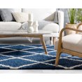 thumbnail image 7 of Well Woven 78847 Madison Shag Cole Blue Modern Tribal Trellis Area Rug - 7 ft. 10 in. x 9 ft. 10 in., 7 of 7