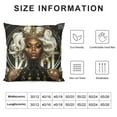 thumbnail image 5 of RUIYC Black Girl Throw Pillow Cover Cushion Cover for Kids Teens Adults Lovely Silver Fallen Stars Romantic Cushion Case for Bedroom Couch, 5 of 5