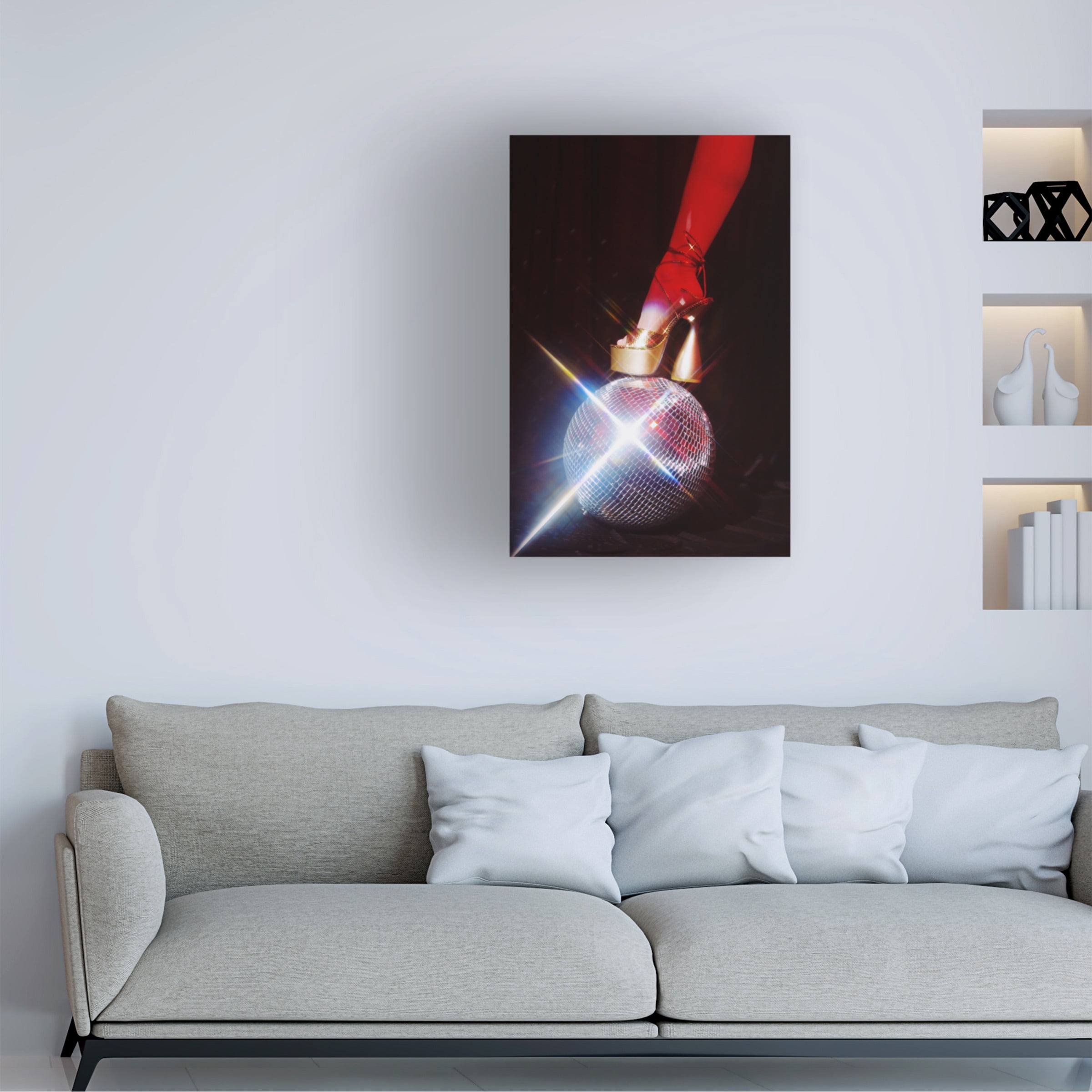 Samantha Hearn 'Groovy Shoe And Disco Ball' Canvas Art