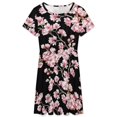 thumbnail image 3 of Cherry Blossom Print Sundress Short Sleeve Dress Summer Women Clothes Dress for Women Dresses, 3 of 7