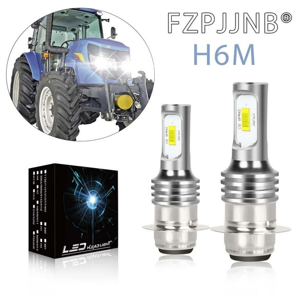 FZPJJNB For ISEKI Tractor - H6M LED Headlight Bulbs,Super Bright White 6000K,Pack of 2