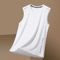 thumbnail image 6 of KeShDi Mens Tank Tops Big and Tall Shirt Men's Sleeveless and Hoodless Round Neck PulloverCasual and Fashionable Running Tank Top White XL, 6 of 8