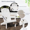 thumbnail image 4 of Gymax 4PCS Patio Adirondack Chair w/ Inclined Seat High Backrest & Wide Armrests White, 4 of 6