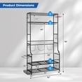 thumbnail image 3 of Costway Golf Bags Storage Garage Organizer,Mobile Sports Equipment Organizer with Wheels, 3 of 10