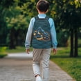 thumbnail image 3 of Uorisanigo 17 Inch Blue Tractor Print School Backpack for Boys Girls 5-13, Multifunctional Large Capacity School Bag for Kindergarten, Durable Casual Daypack for Holiday Trips, 3 of 7