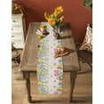 thumbnail image 4 of Spring Floral Easter Burlap Cotton Table Runner 13x70 Inches Long, Pastoral Tulip Flowers Watercolor Farmhouse Table Runners, Outdoor Dining Tablecloths Decor for Baby Shower/Party/Wedding, 4 of 6