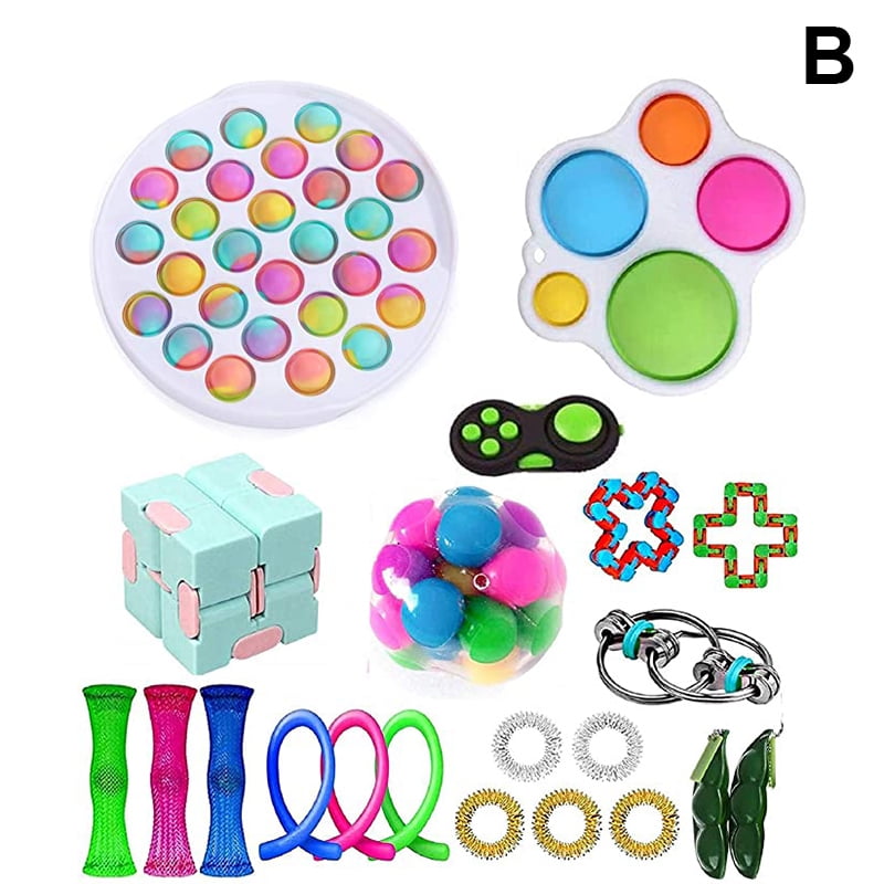 24 Pack Fidget Toys Set Sensory Tools Bundle Stress Relief Hand Kids Adults Toy 
