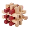 thumbnail image 4 of Rompecabezas de madera con bloqueo, peso ligero, portátil, ejercicio de pensamiento, promoción de inteligencia, rompecabezas, juguete entrelazado, 4 of 14