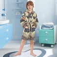 thumbnail image 5 of FORMRS Niños Bathrobe Unisex Hooded Robe Soft Plush Pajamas Sleepwear, Size 2-3T, Black Halloween Cat, 5 of 7