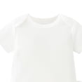 thumbnail image 5 of Agkizg Baby Solid Color Contrast Binding Short Sleeve Bodysuit, Crew Neck Soft Cotton Basic Onesie, Unisex Newborn Infant Summer Play Undershirt, 5 of 6