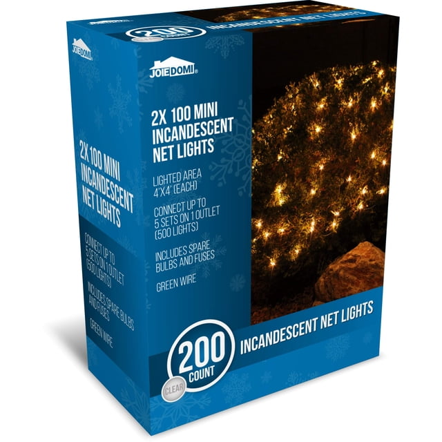 Luces navideñas Joiedomi 100, color blanco cálido, 2 unidades, para interiores y exteriores