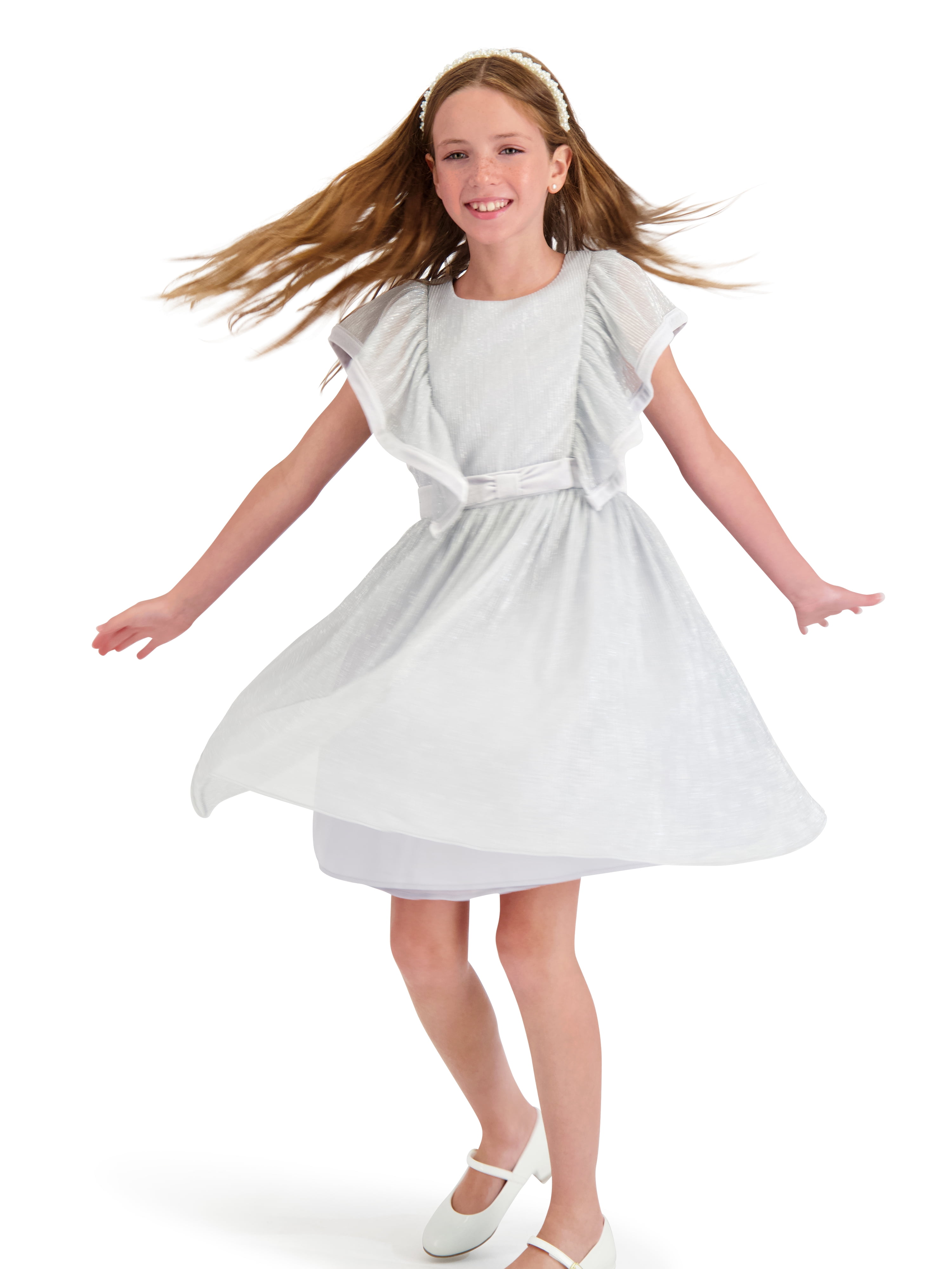 Kensie Girl Metallic Pleated Dress, Sizes 4-16