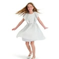 thumbnail image 3 of Kensie Girl Metallic Pleated Dress, Sizes 4-16, 3 of 7