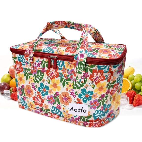 Aotto Insulated Cooler Bag for Women, Soft Cooler Bag, Leakproof Bag for Hot/Cold Food for Grocery, Beach, Travel, Picnic