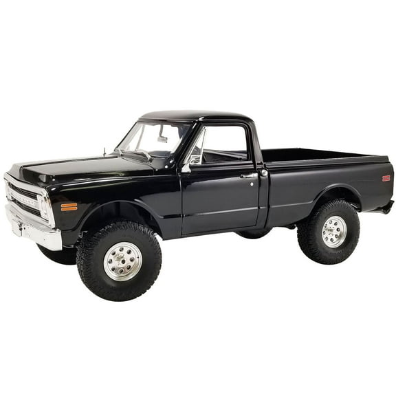 1970 Chevrolet K10 4x4 Pickup Truck Black Limited Edition to 1050 pieces Worldwide 1/18 Diecast Model Car by ACME