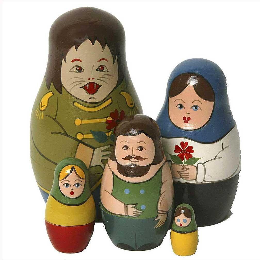 beauty and the beast nesting dolls