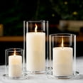 Clear Chimney Tube Glass Open Ended Candle Shade Glass Candle Shade