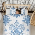 thumbnail image 3 of Blue Pioneer Flower Duvet Cover and Pillowcase Set for Single Bedding, Bedroom Accessories for Kids Teens, 3 of 5