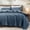 Navy, variant on Exclusivo Mezcla Full Queen Quilt Bedding Set, Stripe Stitching Beige Quilts Queen Size for All Seasons, Soft Lightweight Microfiber Bedspreads Coverlets Bed Cover, 90"x96"