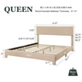 thumbnail image 3 of Amolife Queen Bed Frame, Fabric Platform Bed with Adjustable Headboard, No Box Spring Required, Beige, 3 of 6