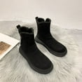 thumbnail image 4 of Fesfesfes Womens Winter Ankle Boots Ladies Warm Flats Lined Booties Thickening Shoes Zip Flat Sneakers Outdoor Booties 6.5(38), 4 of 7