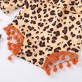 thumbnail image 6 of Penkiiy Infant Baby Girls Long Sleeve Ruffled Leopard Print Tassels Romper Bodysuit Baby Sleep and Play Pajamas 0-3 Months Yellow 2023 Summer Deal, 6 of 9