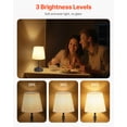 thumbnail image 2 of VEVOR Cordless Table Lamp Rechargeable Battery Small Desk Lamp Fabric Shade Black, 2 of 9