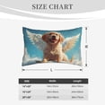 thumbnail image 4 of Sikiie Cute Angel Winged Dog Print Plush Pillow Cover, Wrinkle-proof and Stain-resistant Pillow Protector without Pillow Core, Home Decoration-16"x24", 4 of 6