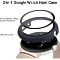 thumbnail image 3 of XiHAMA [4 Pack] Case Compatible with Google Pixel Watch 2/Pixel Watch Screen Protector with Tempered Glass, Hard PC All Around Coverage Protective Bumpers Cover for Pixel Watch, 3 of 5