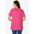 thumbnail image 2 of Woman Within Plus Size Eyelet Henley Tee, 2 of 5