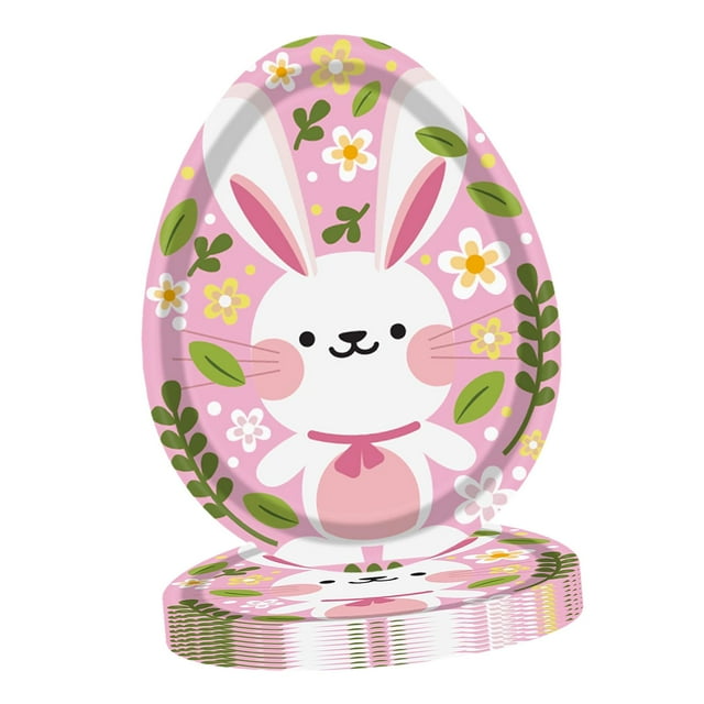 Platos de Pascua, Bandejas para Aperitivos, Bandejas para Servir de Pascua, Platos Desechables con Forma de Huevo para Acción de Gracias, Bodas, Cumpl huevos de conejo perfecl platos de pascua