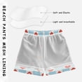 thumbnail image 3 of FORMRS Boys Swim Trunks Quick Dry Mesh Liner Boardshorts Sizes XS-XL, Light Blue Checkered Heart, 3 of 7