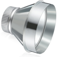 thumbnail image 1 of 7 Inch to 4 Inch Duct Reducer Increaser Galvanized Steel Air Duct Adapter Round Crimped Pipe for HVAC Ventilation System, 1 of 6