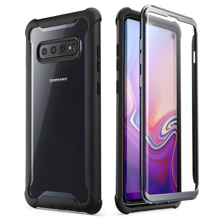 Samsung Galaxy S10 Case, i-Blason [Ares Series] Full-Body Rugged Clear Bumper Case with Built-in Screen Protector for Galaxy S10 2019 Release [NOT Compatible with Fingerprint