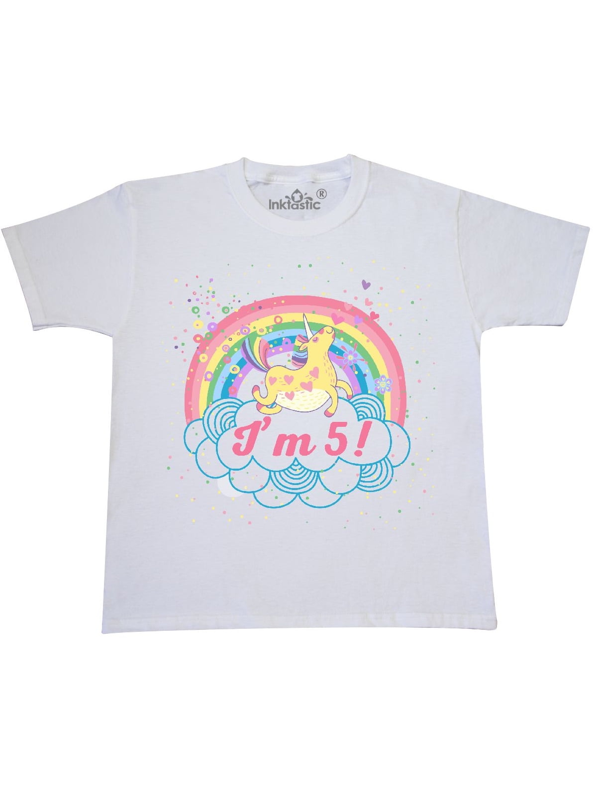 Inktastic 5th Birthday Unicorn Rainbow 