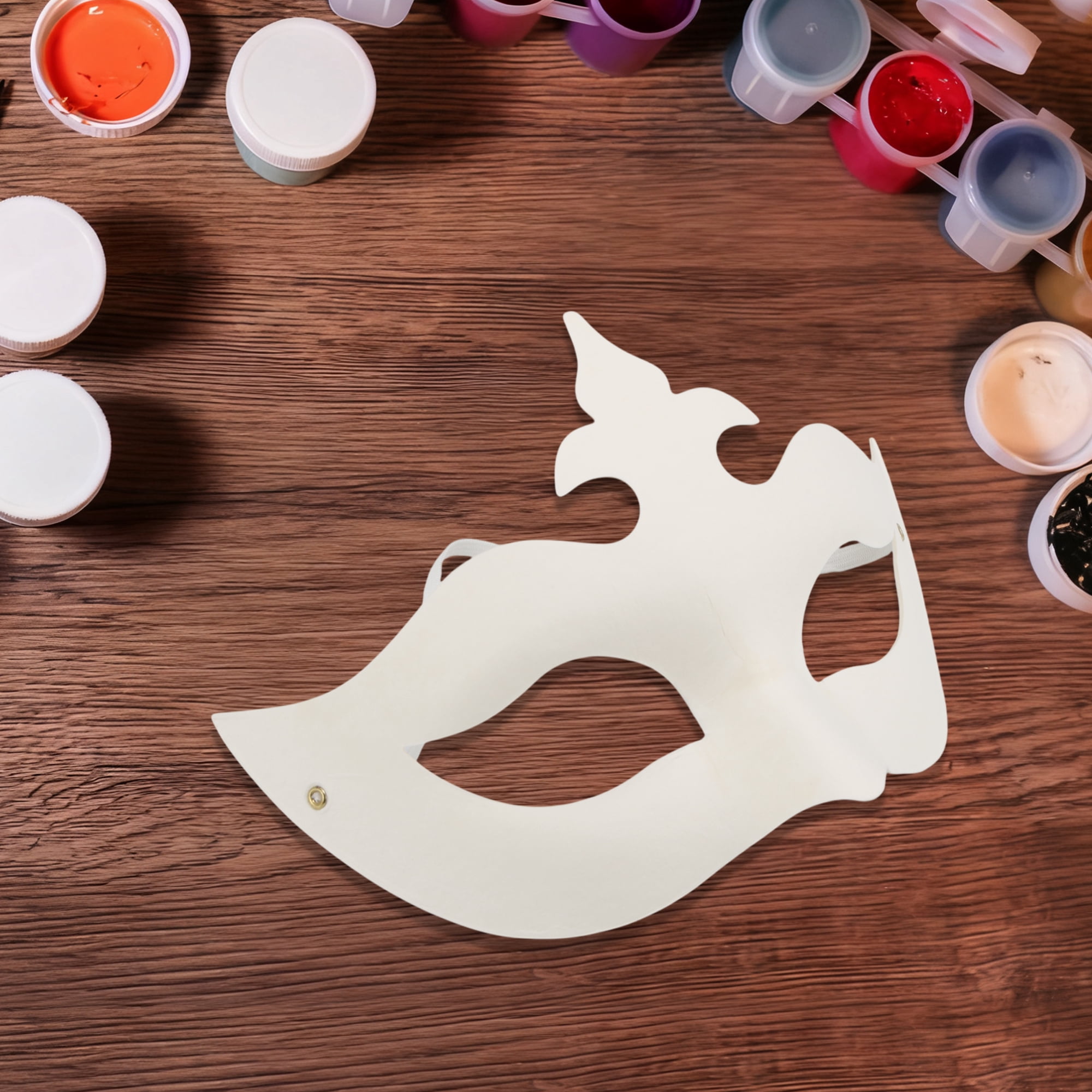 Unique Bargains 1 Pack Elegant Hand-Painted Party Mask White Pattern 8