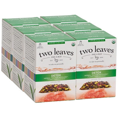 Two Leaves and a Bud, Inc., Organic Detox Herbal Tea for Recovery, 15