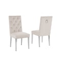 thumbnail image 5 of White Marble 5 piece Dining Set with Silver Stainless Steel Base, 5 of 5
