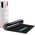 thumbnail image 3 of HTVRONT Rollos de vinilo de transferencia de calor negro – 12 pulgadas x 20 pies vinilo negro para planchar para camisas, plancha negra para todas las máquinas cortadoras – Fácil de cortar y desmaleza, 3 of 4