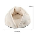 thumbnail image 3 of CSCHome Round Soft Plush Fluffy Dog Bed Donut Round Calming Anti-Anxiety Pet Bed Washable Pet House Cave Bed for Indoor Kitty, 3 of 8