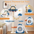 thumbnail image 5 of Gymax Space Theme Cat Tree w/ Sisal Covered Scratching Posts UFO-shaped Top Perch, 5 of 10