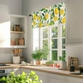 thumbnail image 3 of Country Lemon Valances for Windows, 60 x 18in, Leaf Flowers Watercolor Plants Farmhouse Rod Pocket Kitchen Valance Curtain Light Filtering Window Treatments for Living Room Bedroom, 1 Panel, 3 of 7