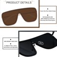 thumbnail image 3 of Rimless  Square Sunglasses for Women Men Flat Top Shield Frameless Sun Glasses, 3 of 6