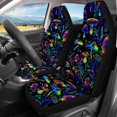 thumbnail image 3 of Pzuqiu Car Front Back Seat Covers Breathable Polyester, Compatible with Car Seats Automotive Seats, for Cars Truck, Rainbow Mushrooms, 3 of 10