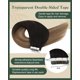 thumbnail image 3 of Extensiones de cabello con cinta adhesiva Ugeat Dark Brown Mix Medium Brown, 3 of 9