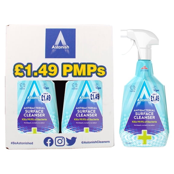 Astonish Antibacterial Surface Cleanser 750ml (pack of 6)