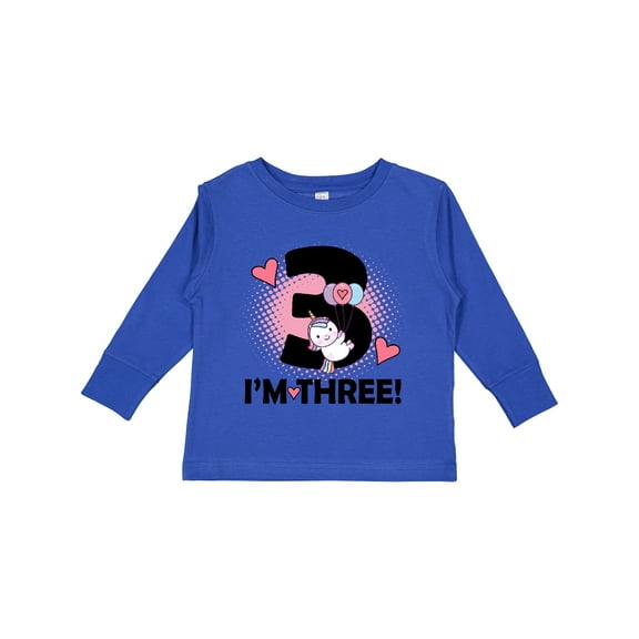 Inktastic 3rd Birthday 3 Year Old Girl Unicorn Girls Long Sleeve Toddler T-Shirt